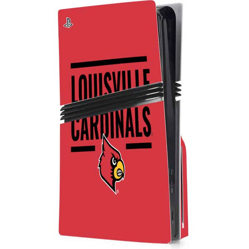 University of Louisville Cardinals Striped PlayStation PS5 Skins